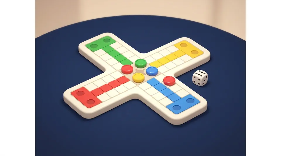 Classic Ludo - Use the safe squares - illustrated Ludo board scene