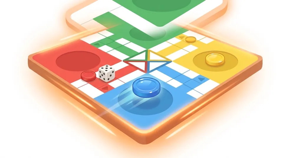 Quick Ludo - Bring two tokens home to win - illustrated Ludo board scene