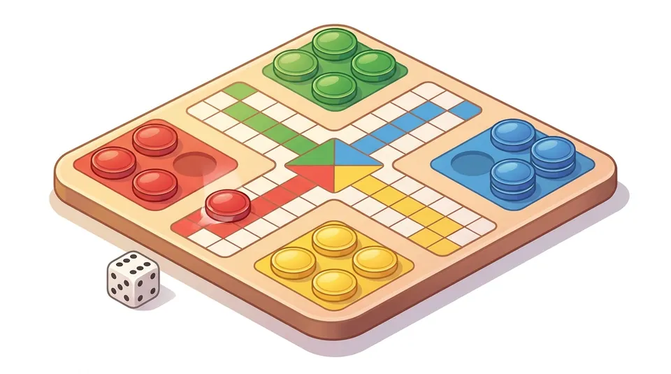 Team Ludo - Know your team - illustrated Ludo board scene